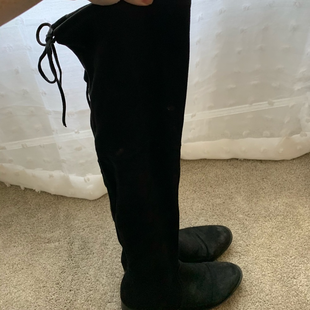 Knee high black boots